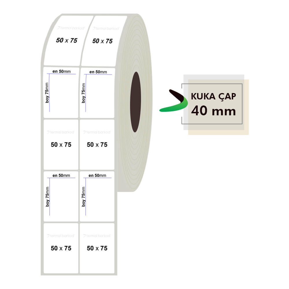 50mm x 75mm 2'li Fastyre Etiket