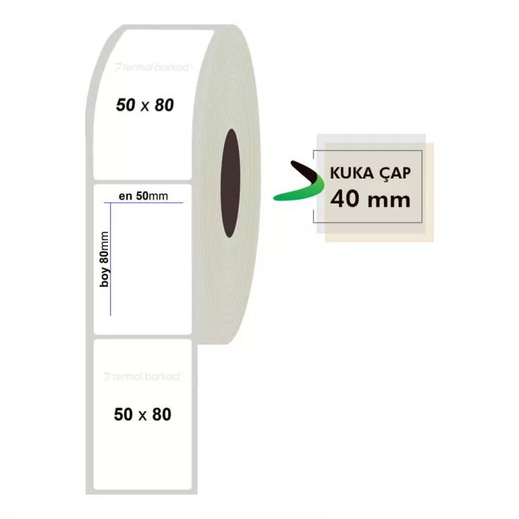 50mm x 80mm Fastyre Etiket
