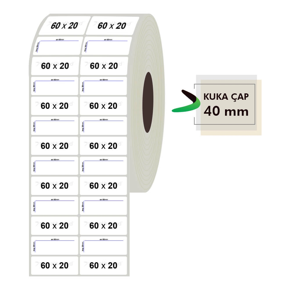 60mm x 20mm 2li Fastyre Etiket