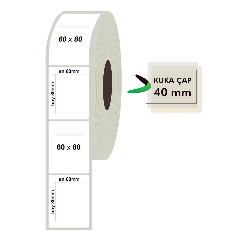 60mm x 80mm Fastyre Etiket