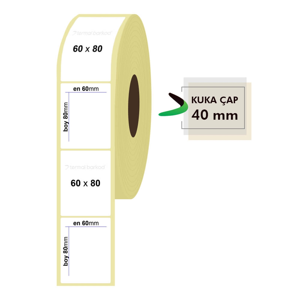 60mm x 80mm Vellum Etiket