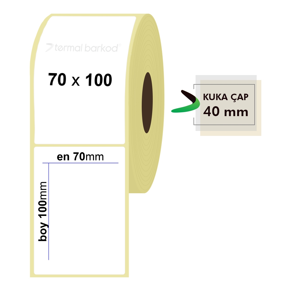 70mm x 100mm Termal Etiket (Sticker)