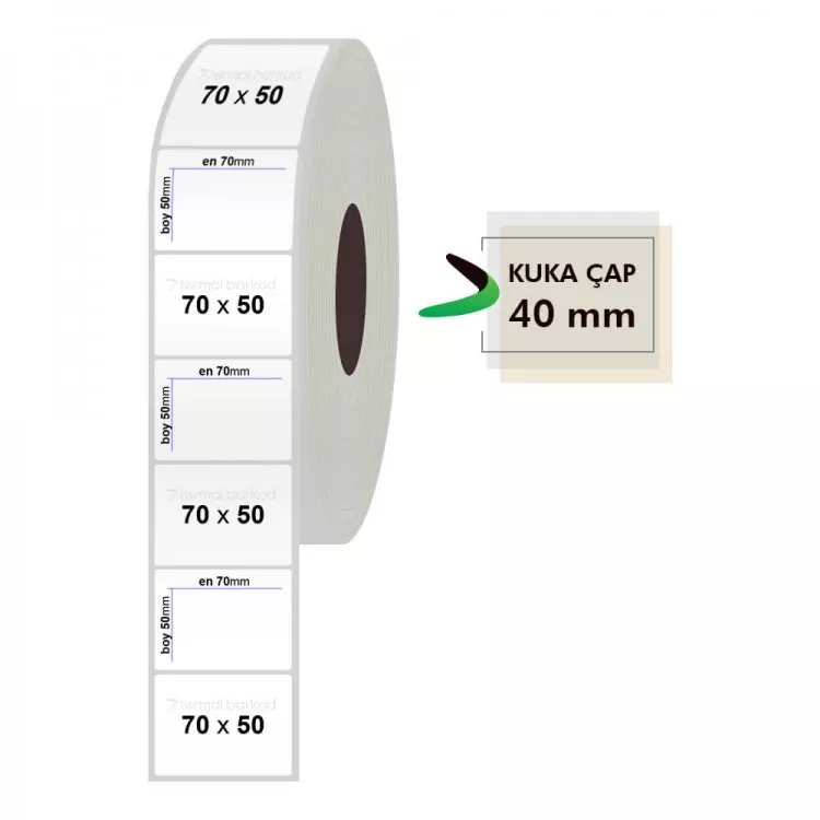 70mm x 50mm Silvermat Etiket