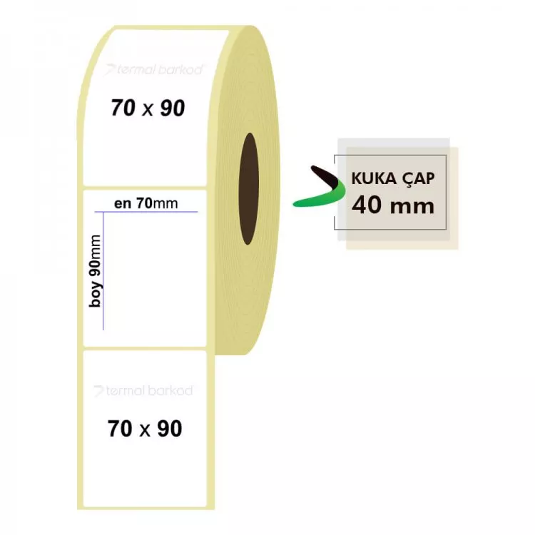 70mm x 90mm Vellum Etiket