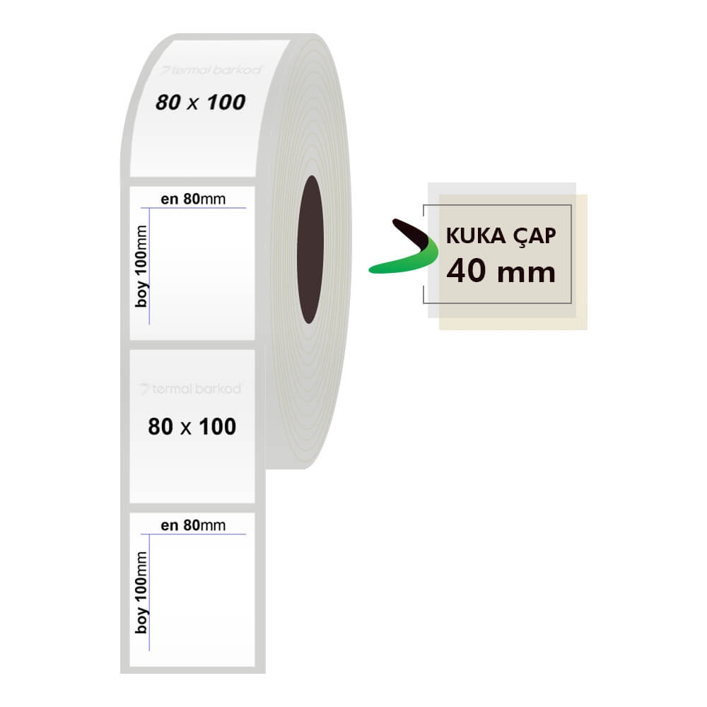80mm x 100mm Silvermat Etiket
