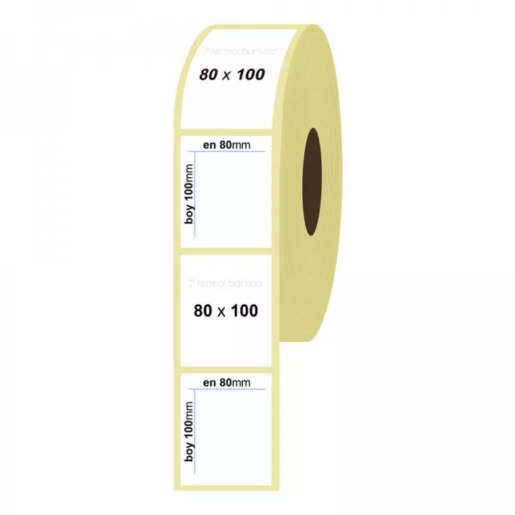 80mm x 100mm Vellum Etiket