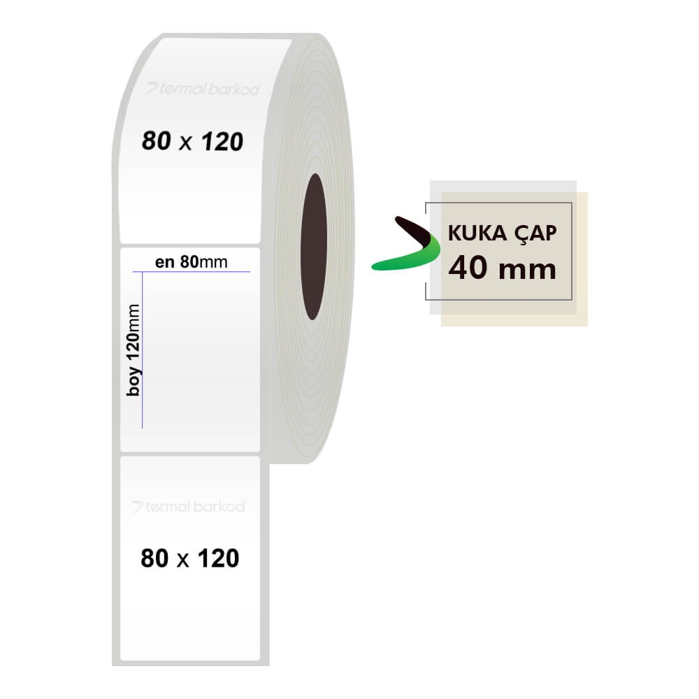 80mm x 120mm Silvermat Etiket