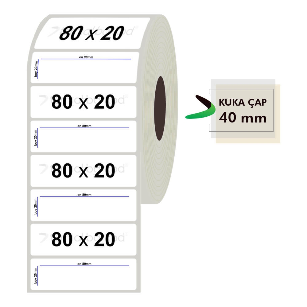 80mm x 20mm Fastyre Etiket