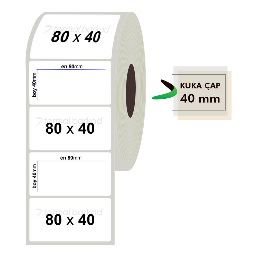 80mm x 40mm Fastyre Etiket