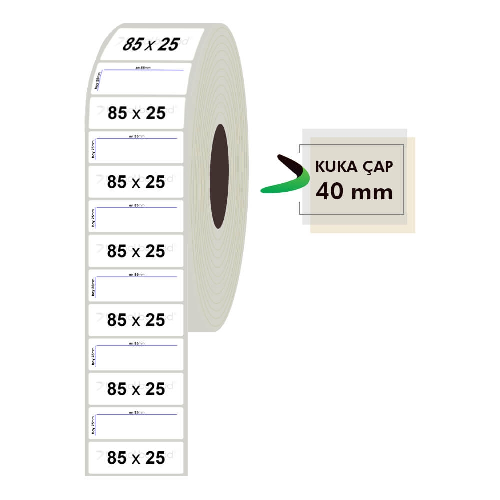 85mm x 25mm Fastyre Etiket