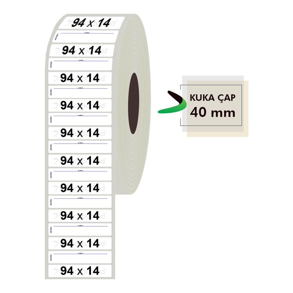 94mm x 14mm Fastyre Etiket